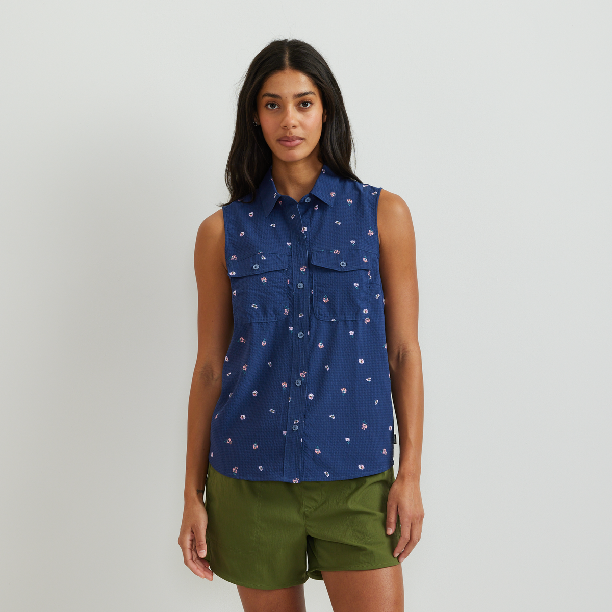 Women's Sleeveless Mountain Shirt 3.0 - Print-Dusk-Regular-C1