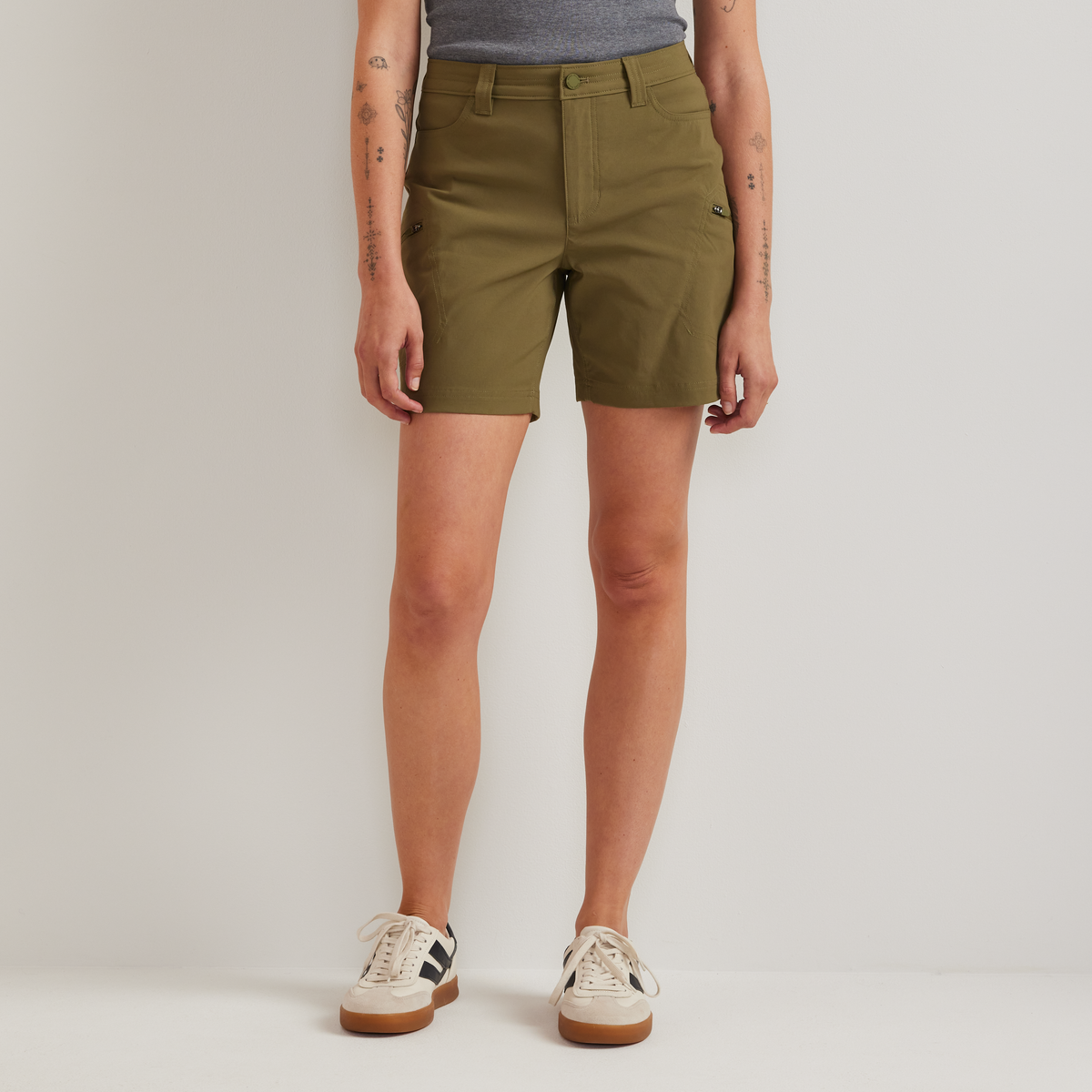 Women's Guide Pro High Rise Shorts-Alder-Regular-C1