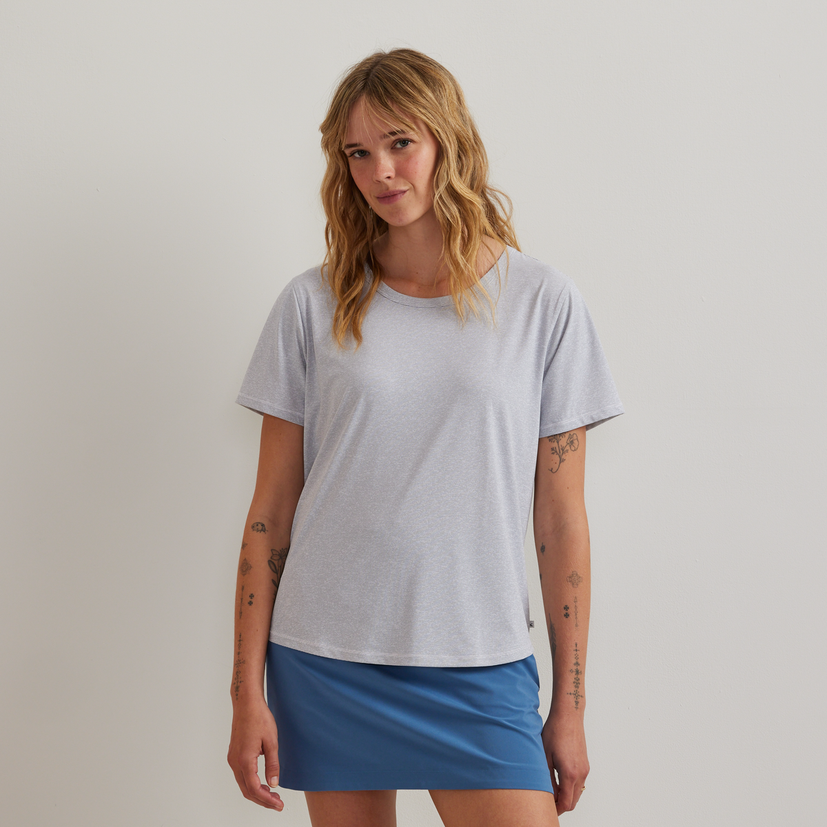 Women's Trek Light Hike Short-Sleeve Crewneck T-Shirt-Slate-Regular-C1