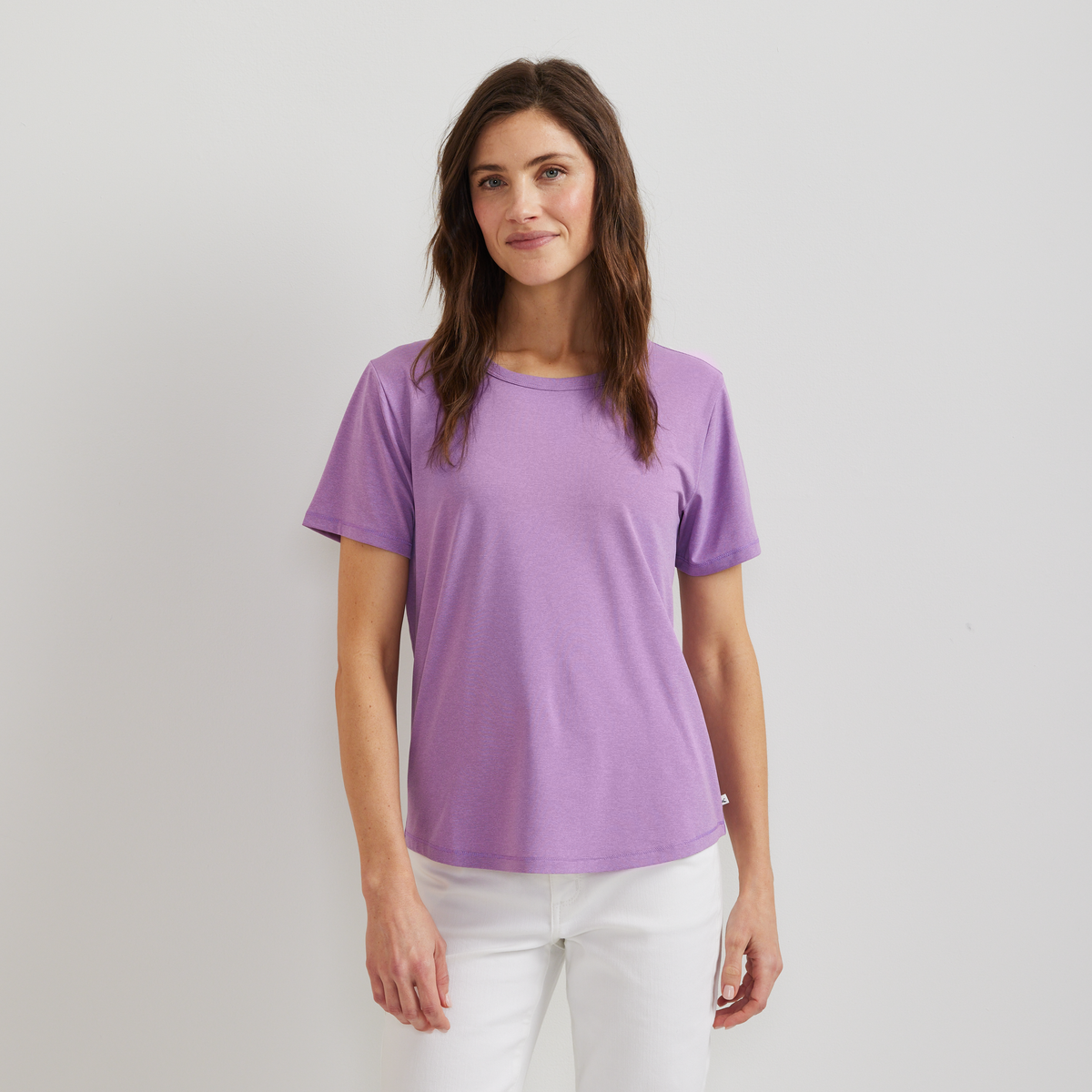 Women's Trek Light Hike Short-Sleeve Crewneck T-Shirt-Hydrgea-Regular-C1