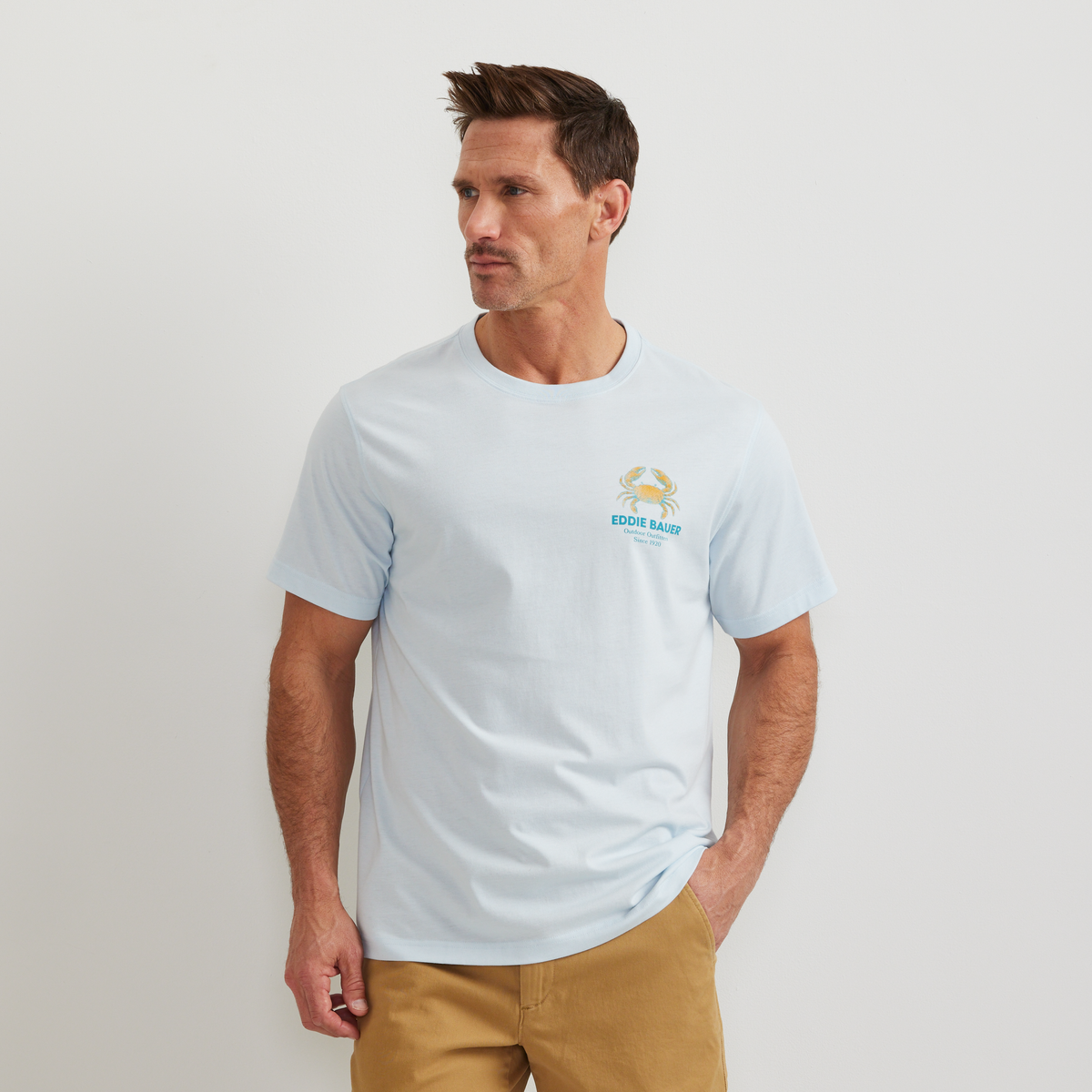 Men's EB Fish Layout-Pale Blue-Regular-C1