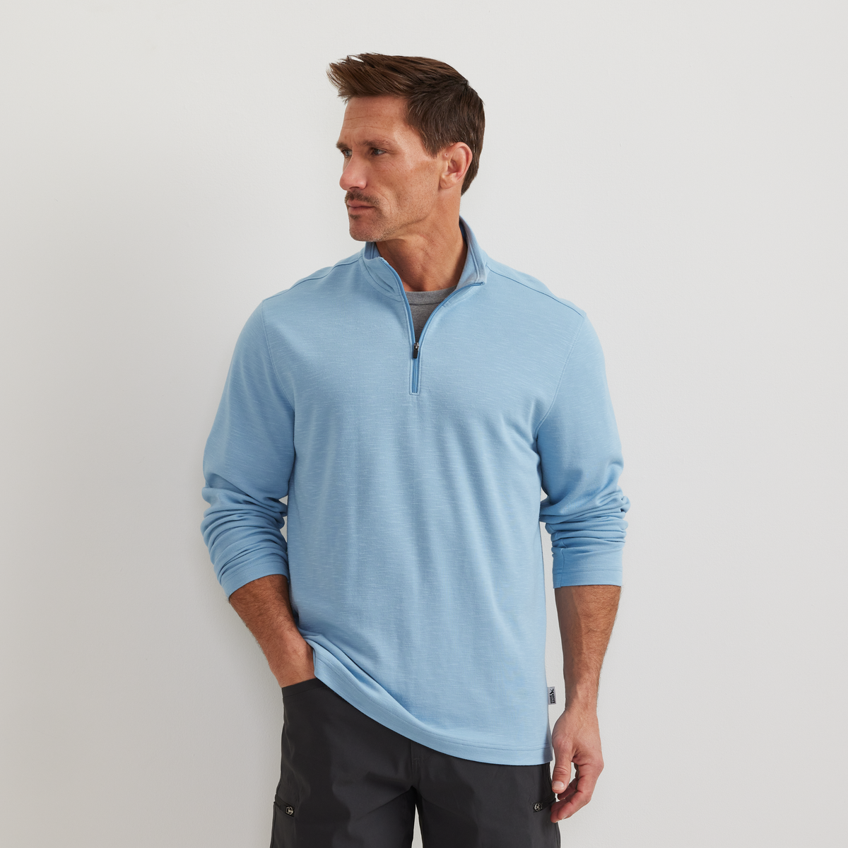 Men's Journey 1/4-Zip-Blue Fog-Regular-C1