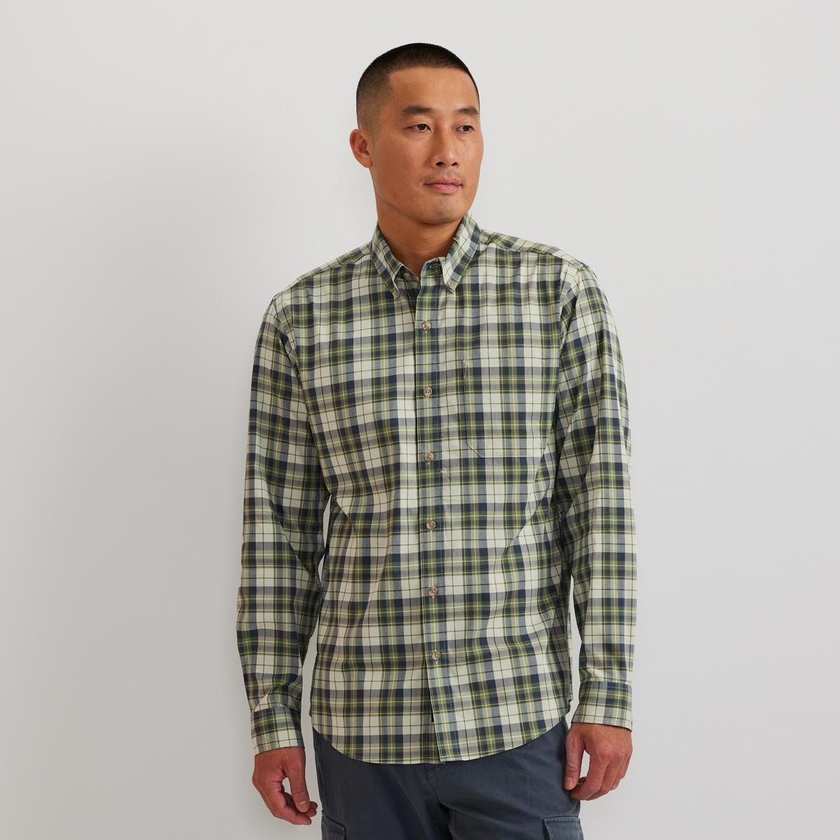 Men's Voyager Flex Long-Sleeve Shirt-Honeydew-Regular-C1