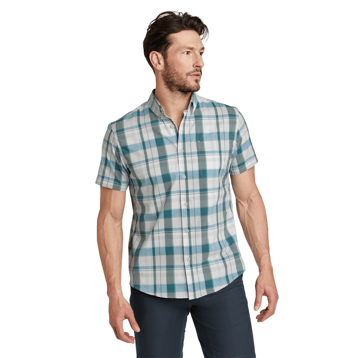 Men's Voyager Flex Short Sleeve Shirt Seamoss Regular 6