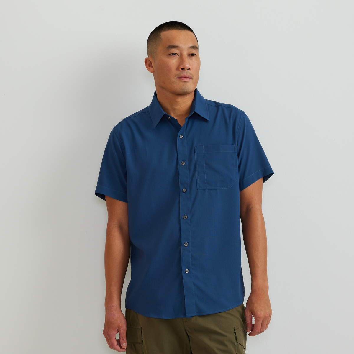 Men's SS Destination Shirt-Solid-Dusk-Regular-C1