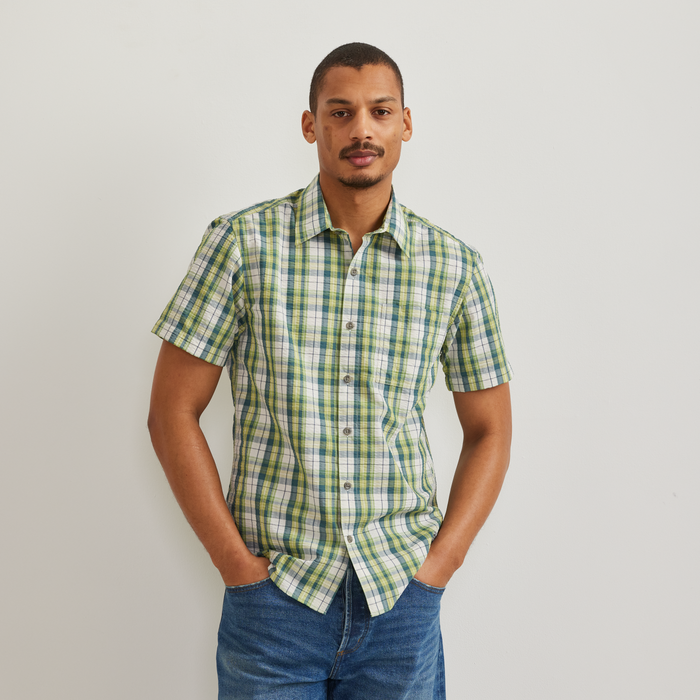 Men's Short-Sleeve Pack It 3.0 Seersucker Shirt