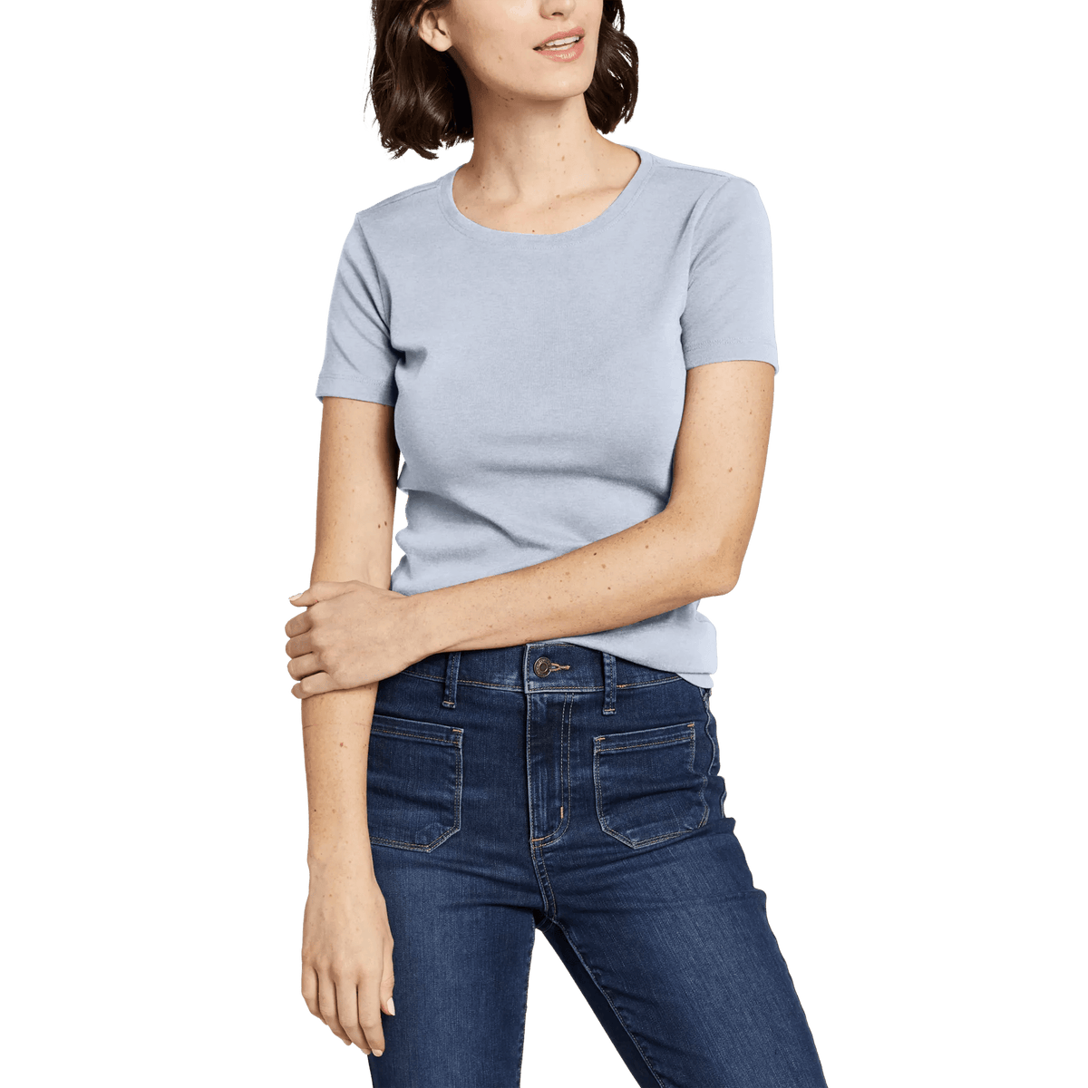 Fav Short-Sleeve Crew T-Shirt-Htr Indigo-Regular-6