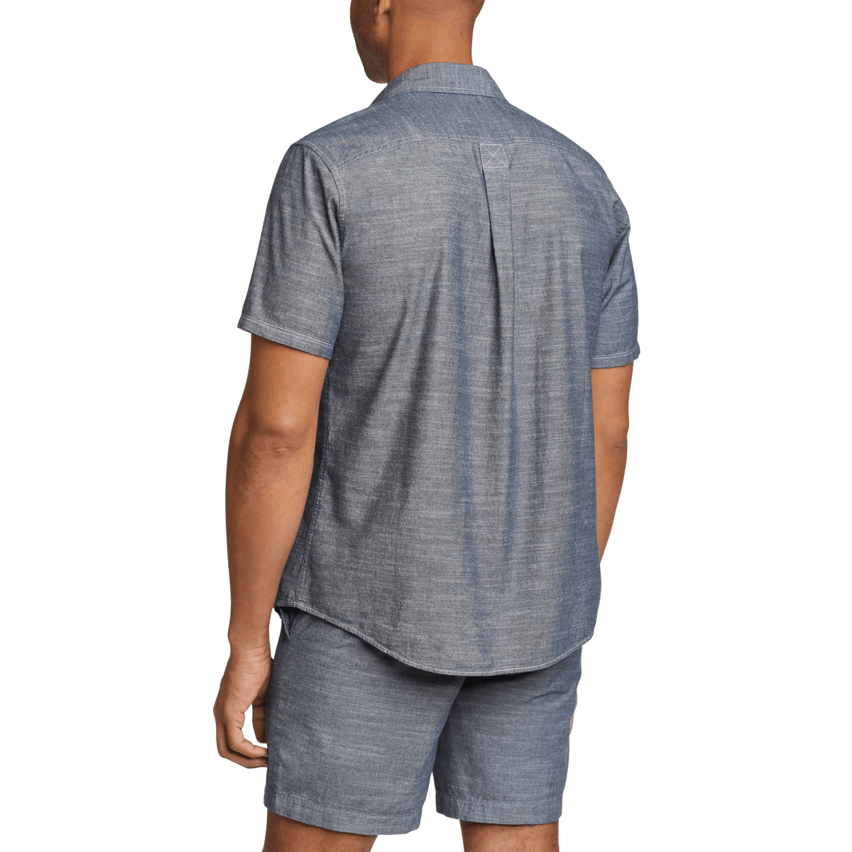 Men's Camano Short-Sleeve Shirt - Solid-Med Indigo-Regular-1