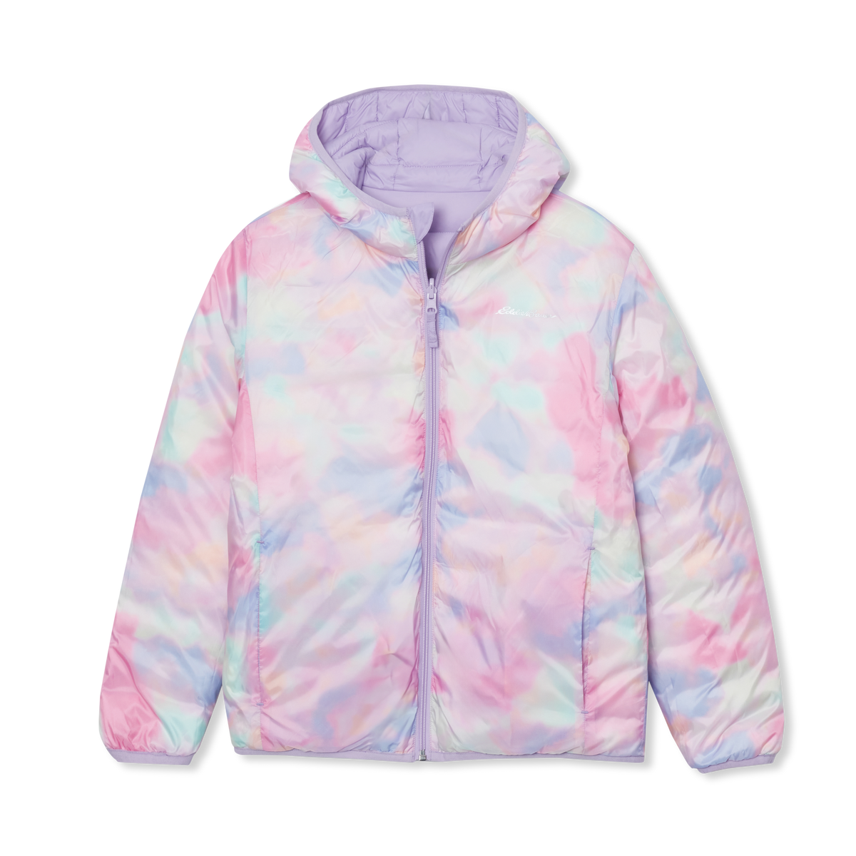 Kids' CirrusLite Reversible Down Hooded Jacket-Lilac Breeze