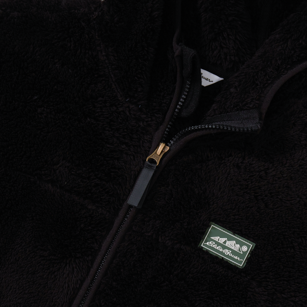 Kids' Hooded Quest Plush Fleece Jacket-Black Onyx-3