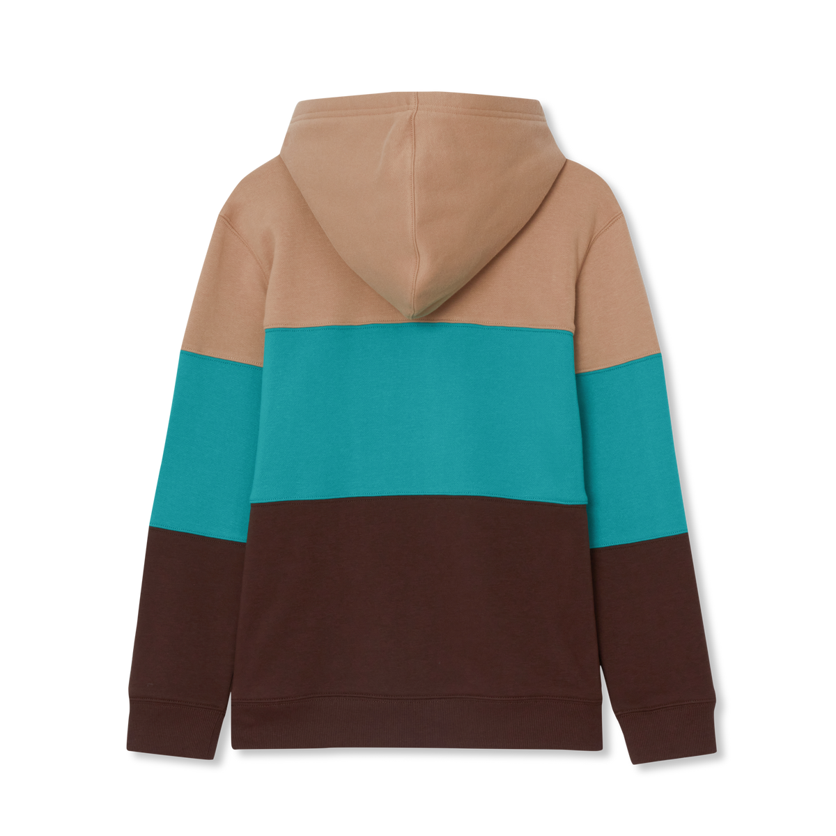 Boys' Camp Fleece Colorblocked Hoodie-Coffee Bean-2