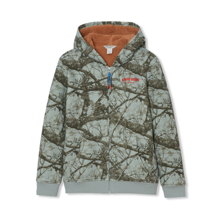 Boys' Camp Fleece Faux Shearling-Lined Hoodie