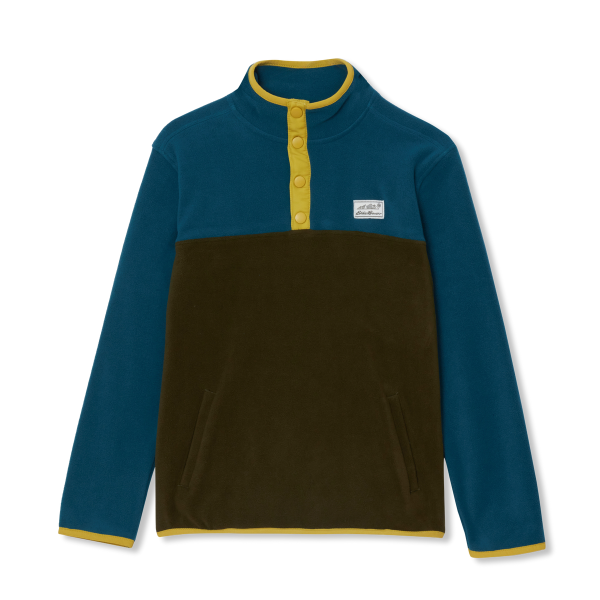 Boys' Quest Fleece Snap-Neck Pullover-Forest Night-4