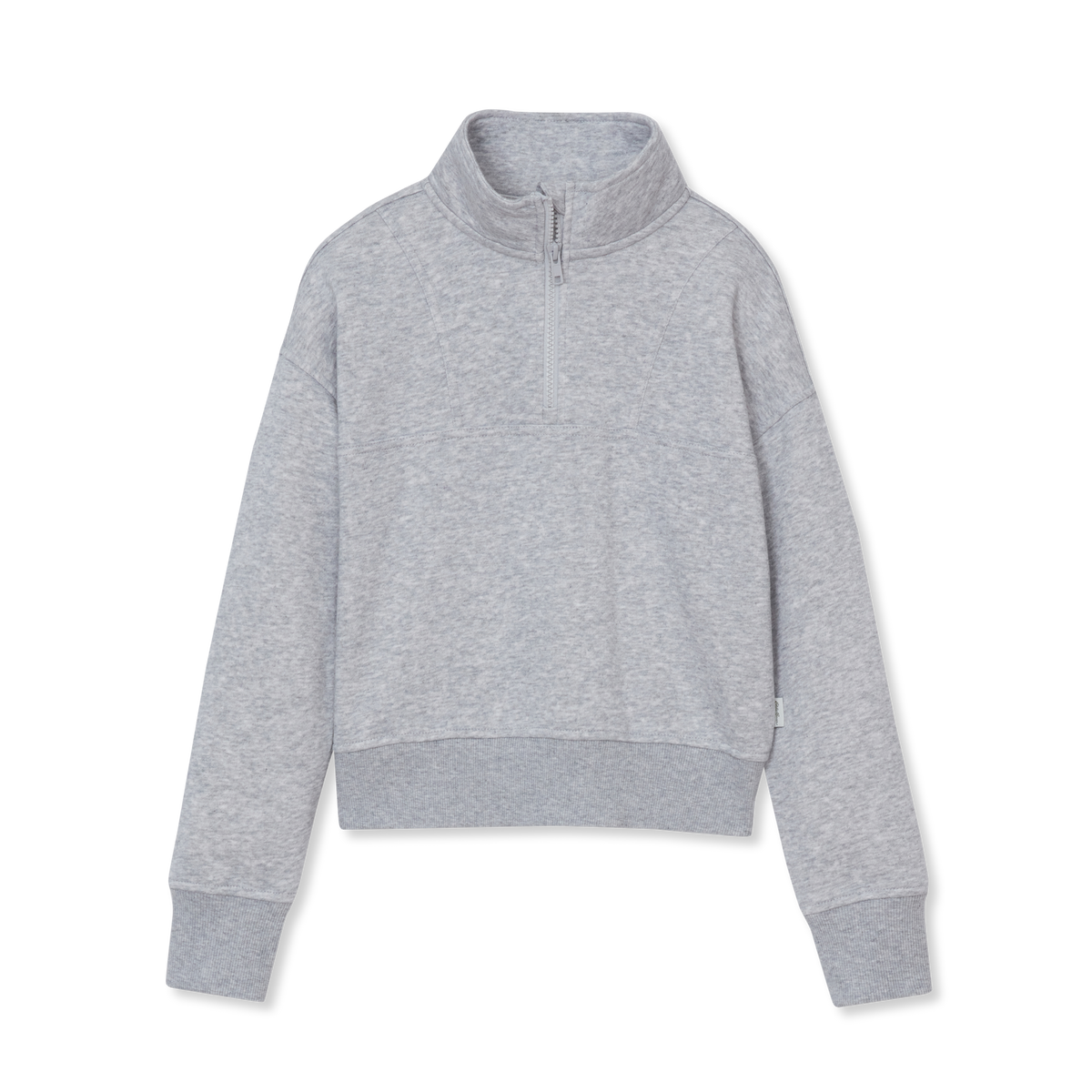 Girls' Camp Fleece Quarter-Zip-Gray Heather-7