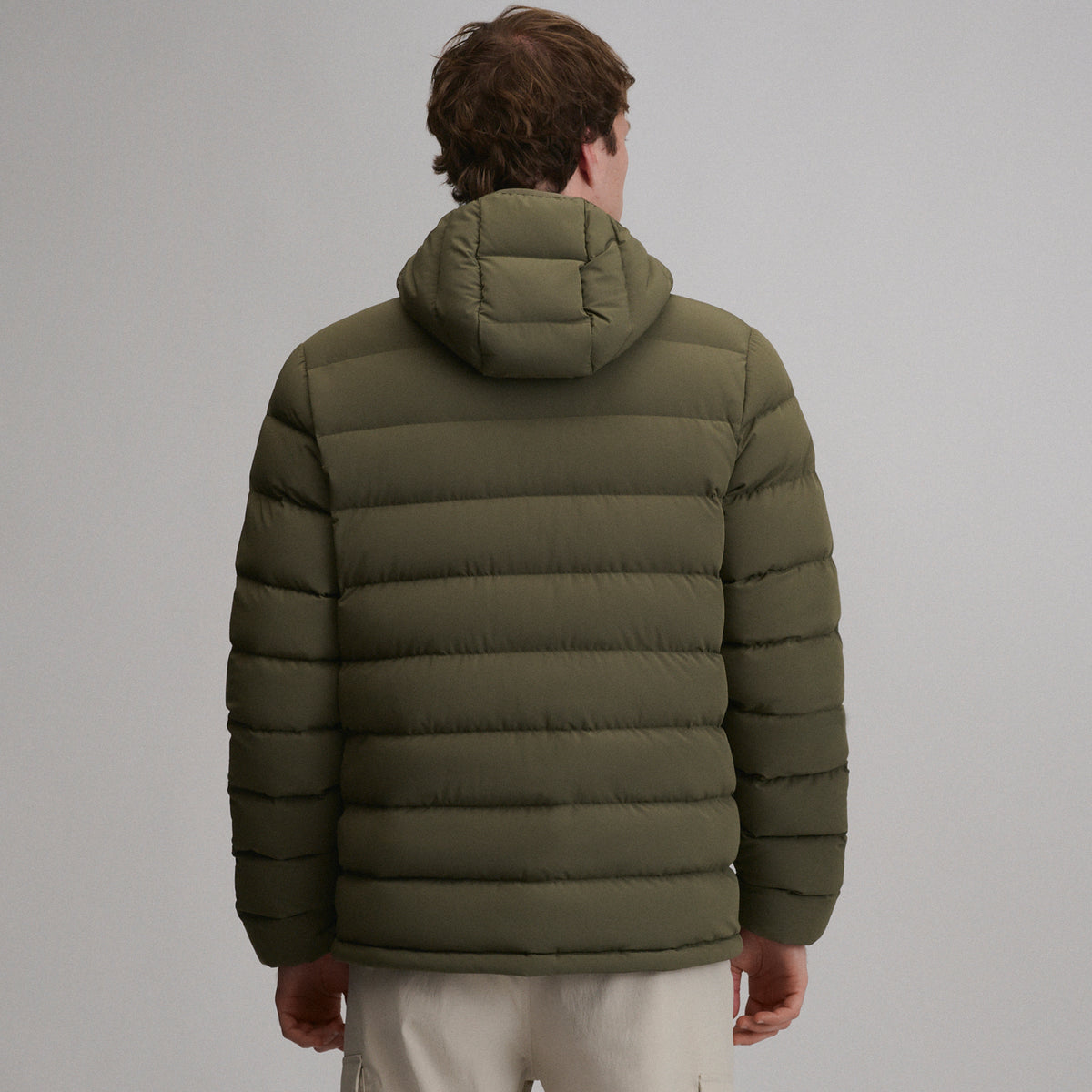 EB Stretch Down Hooded Jacket-Dark Fatigue-7