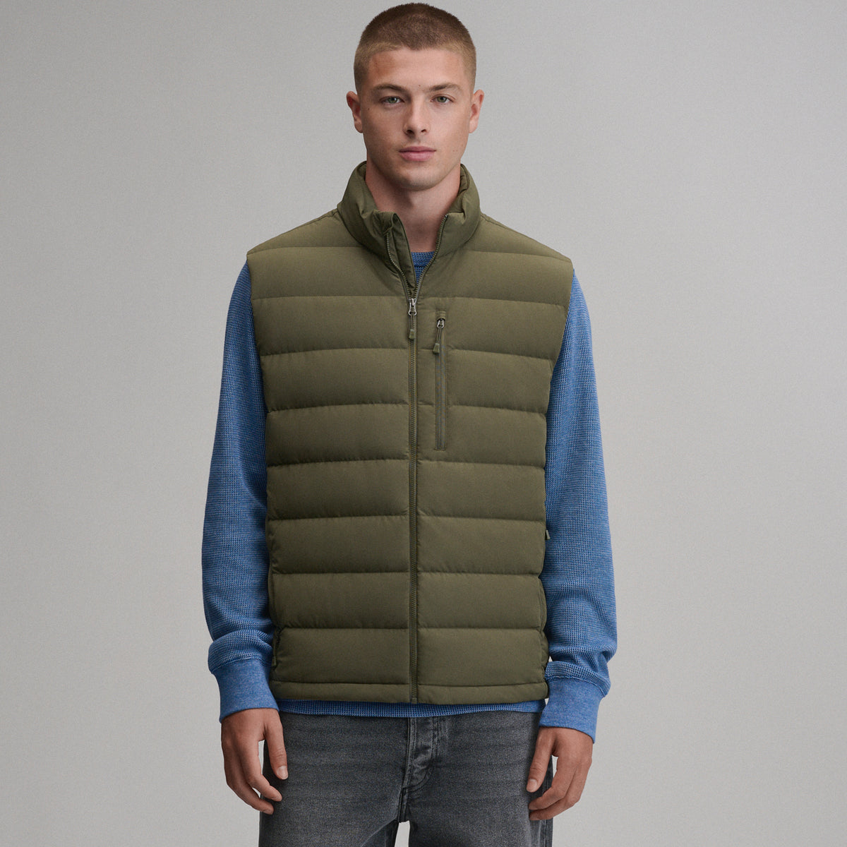 Men's EB Stretch Down Vest-Dark Fatigue-6