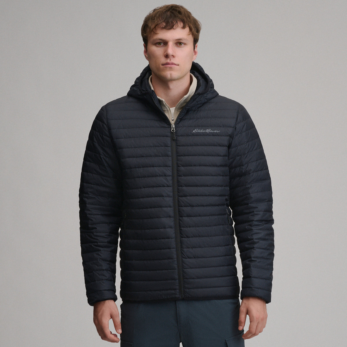 Jacket Microlight Hooded-Black-1