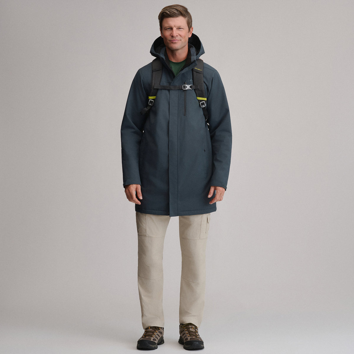 Men's Mainstay Insulated Waterproof Hooded Trench Coat-Storm-12