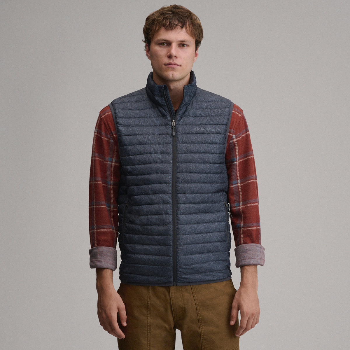 Microlight Down Vest-Carbon Heather-13