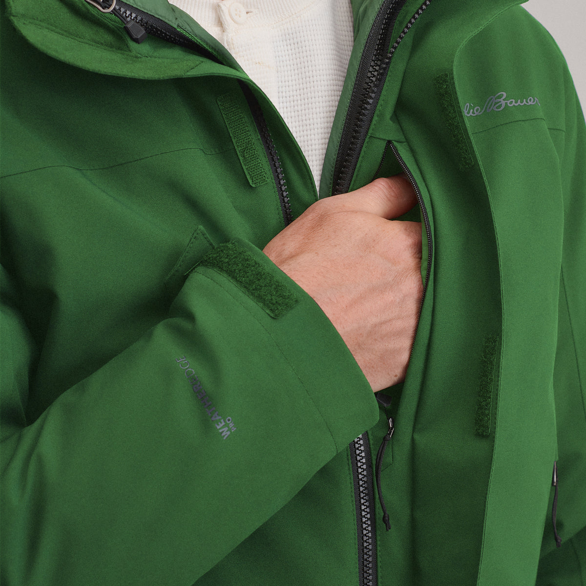 Men's Powder Search 2.0 3-In-1 Waterproof Down Ski Jacket-Guide Green-9