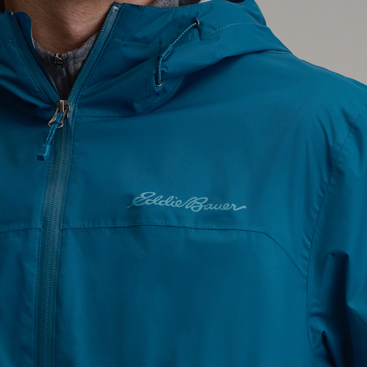 Men's RipPac® Pro Waterproof Hooded Rain Jacket-Meridian Blue-5