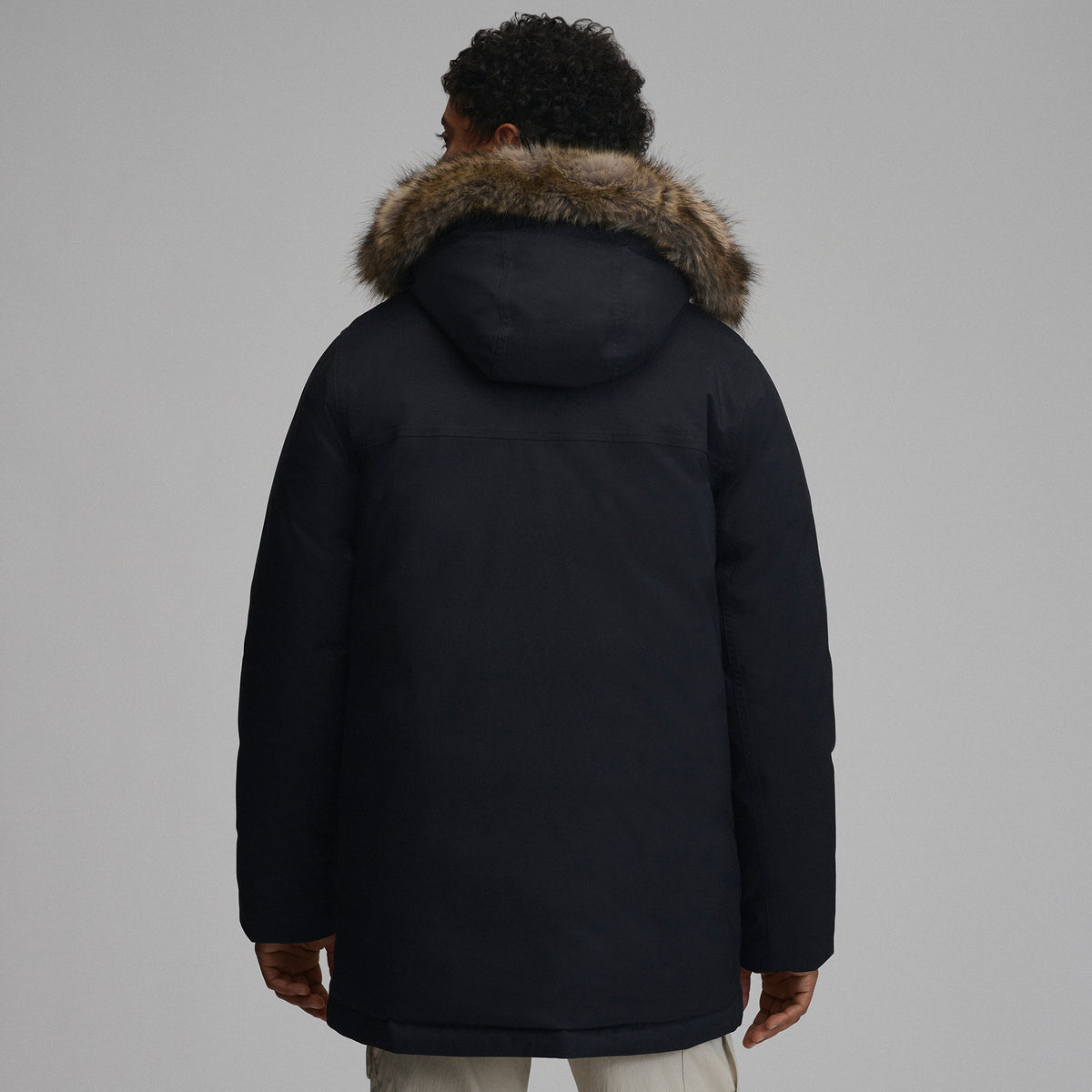 Men's Superior Down Waterproof Hooded Parka-Black-2