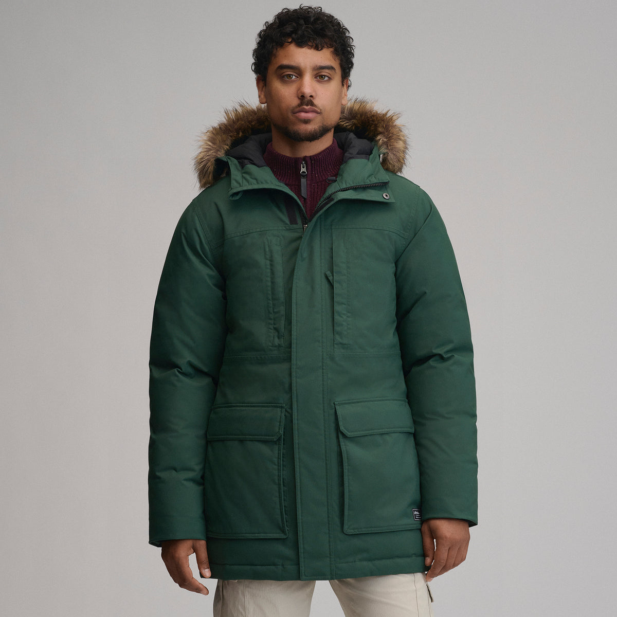 Men's Superior Down Waterproof Hooded Parka-Dark Mint-7