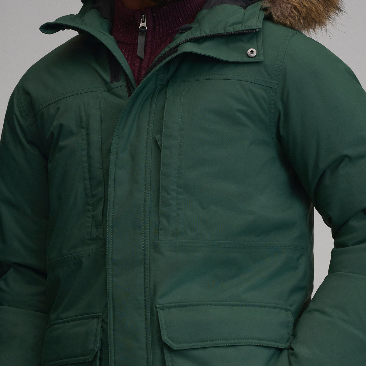 Men's Superior Down Waterproof Hooded Parka-Dark Mint-9