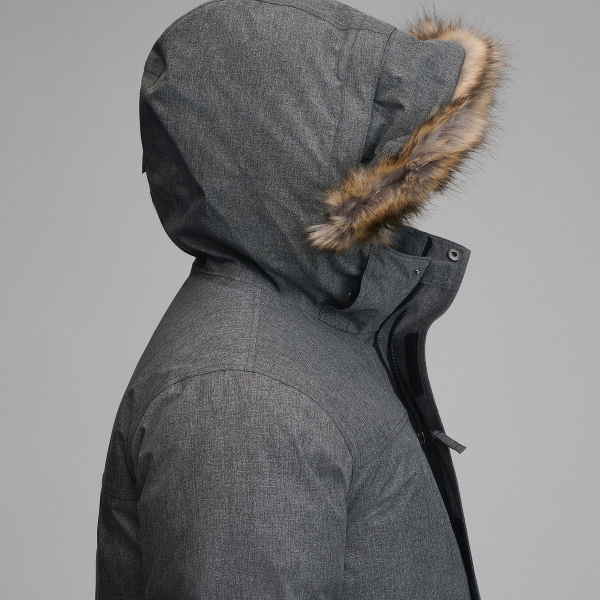 Men's Superior Down Waterproof Hooded Parka-Htr Gray-17