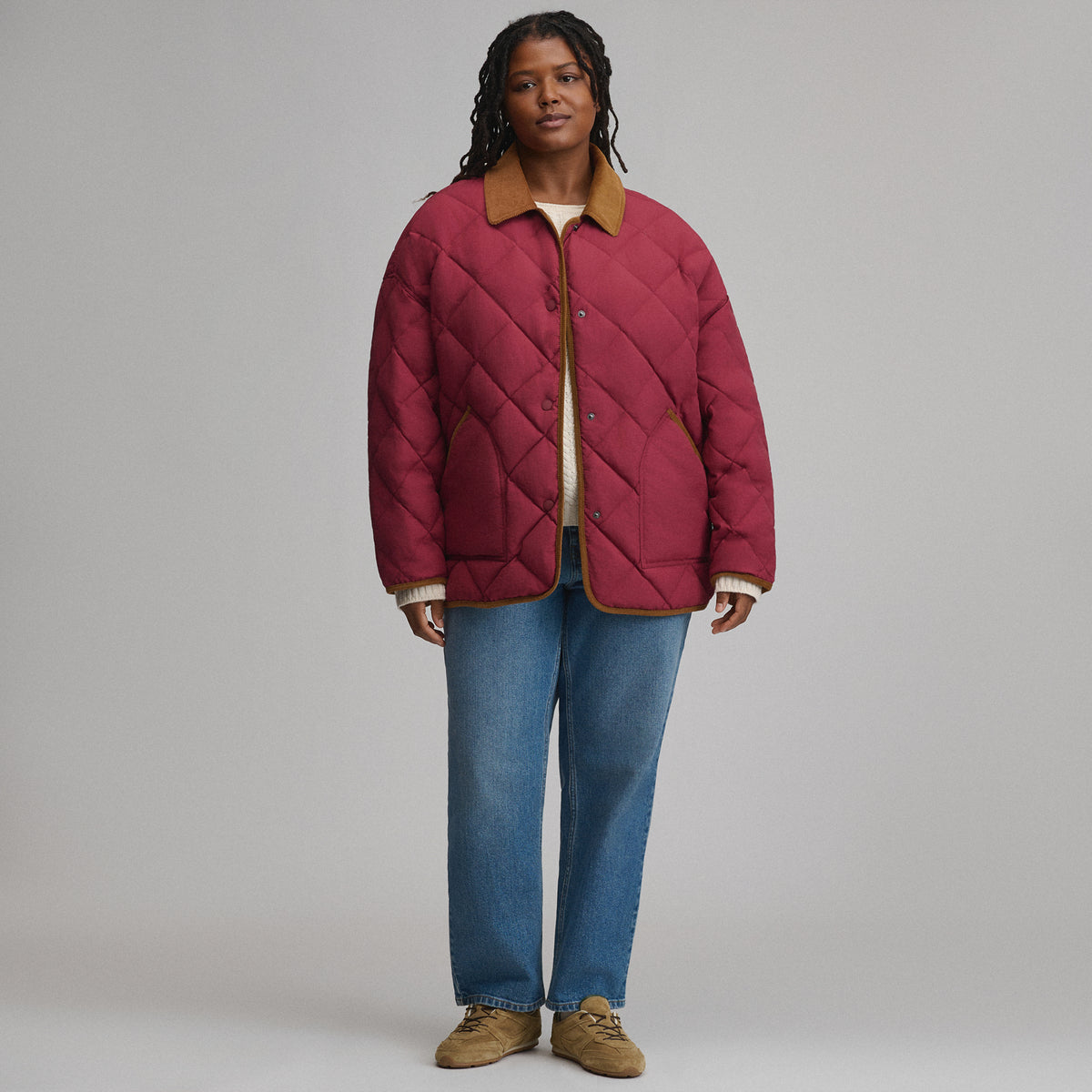 Women's Insulated Long Barn Coat-Blossom-8