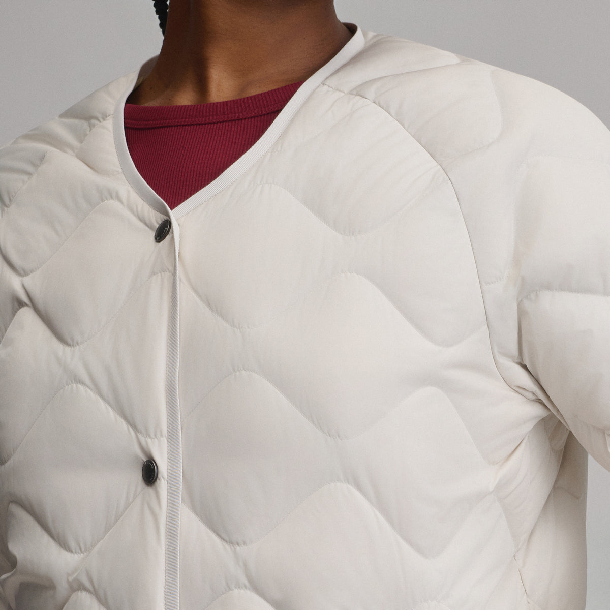 Women's Shaw Collarless Jacket-Vapour-11