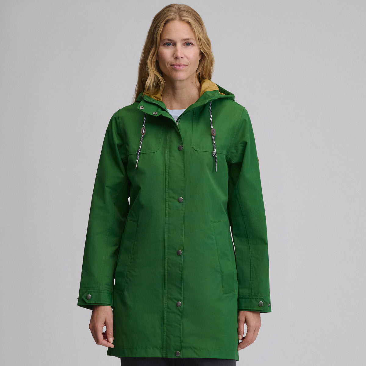 Women's Charly Waterproof Hooded Rain Parka-Asparagus-1