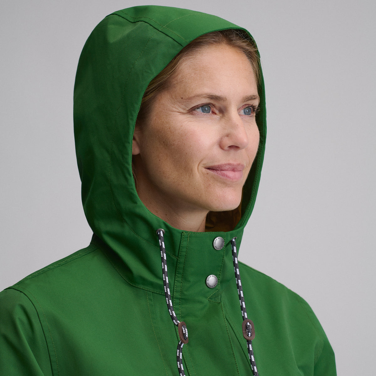 Women's Charly Waterproof Hooded Rain Parka-Asparagus-3
