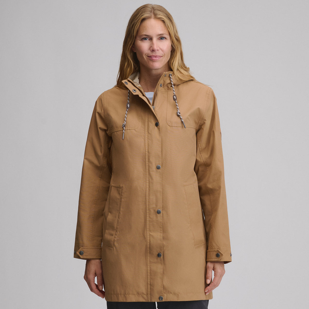 Women's Charly Waterproof Hooded Rain Parka-Camel-6