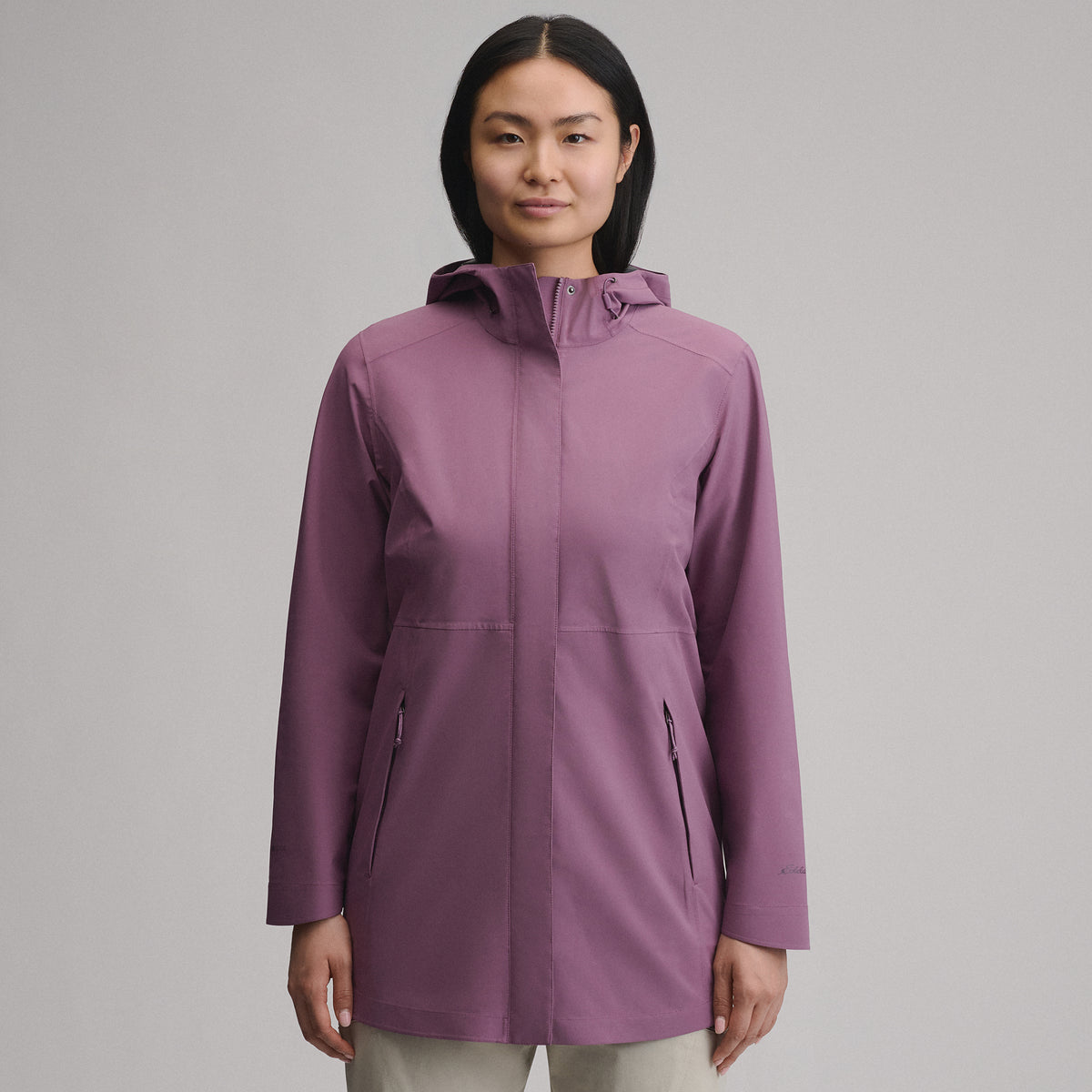 Women's Cloud Cap Waterproof Stretch Hooded Rain Parka-Deep Wisteria-24