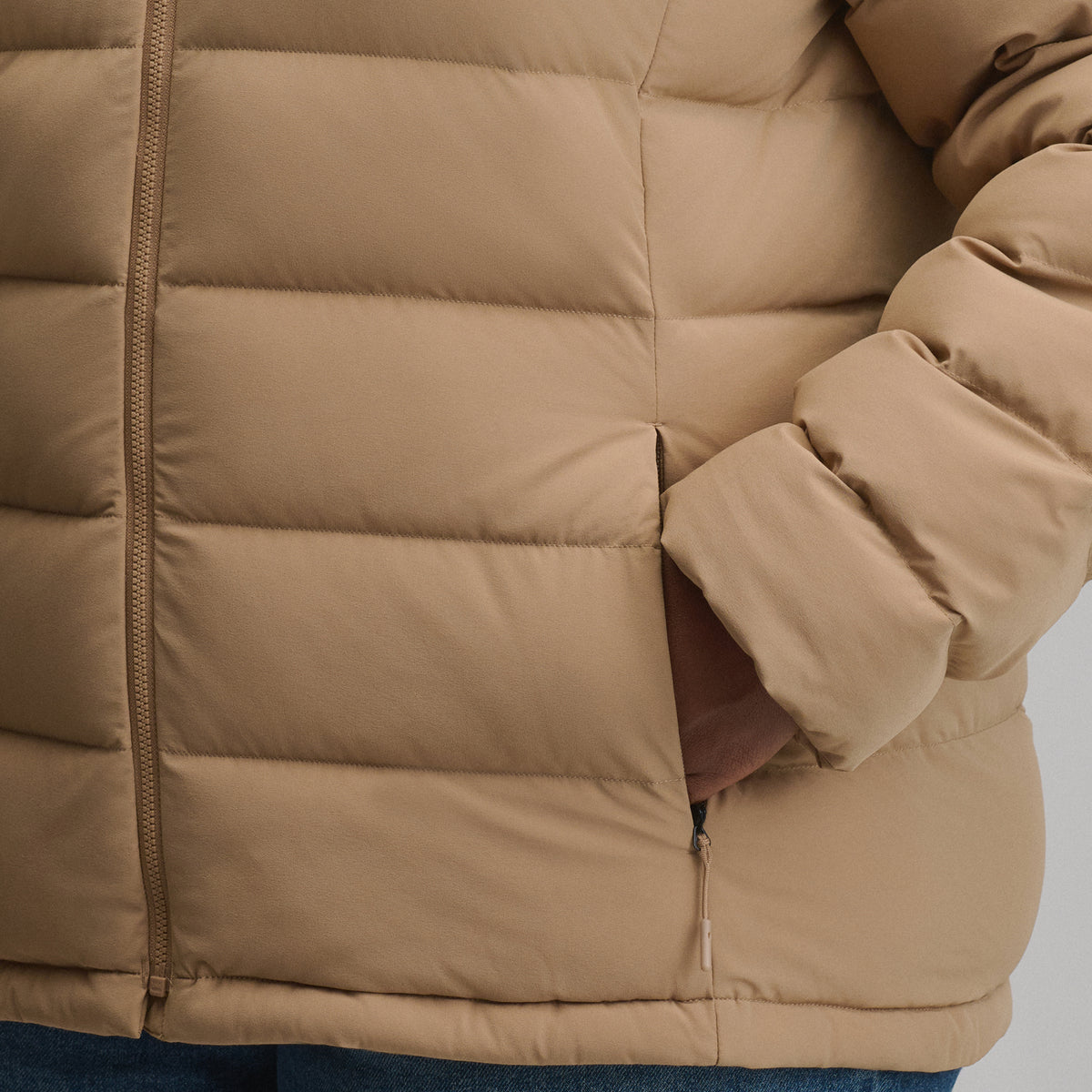 Women's EB Stretch Down Jacket-Camel-11