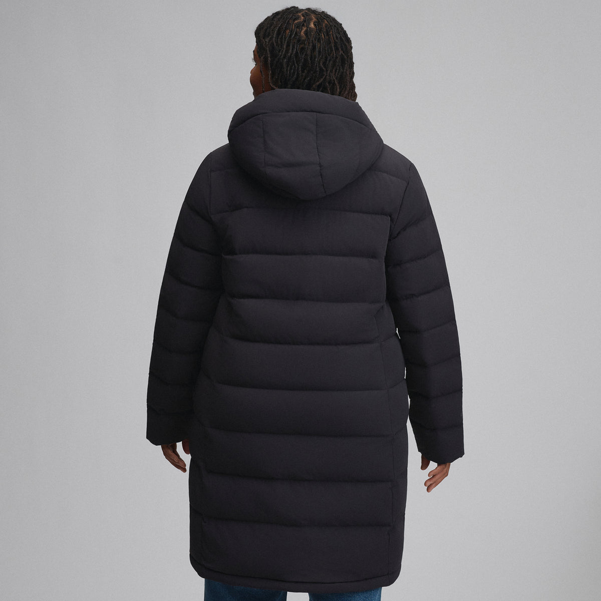 Women's EB Stretch Down Parka-Black-2