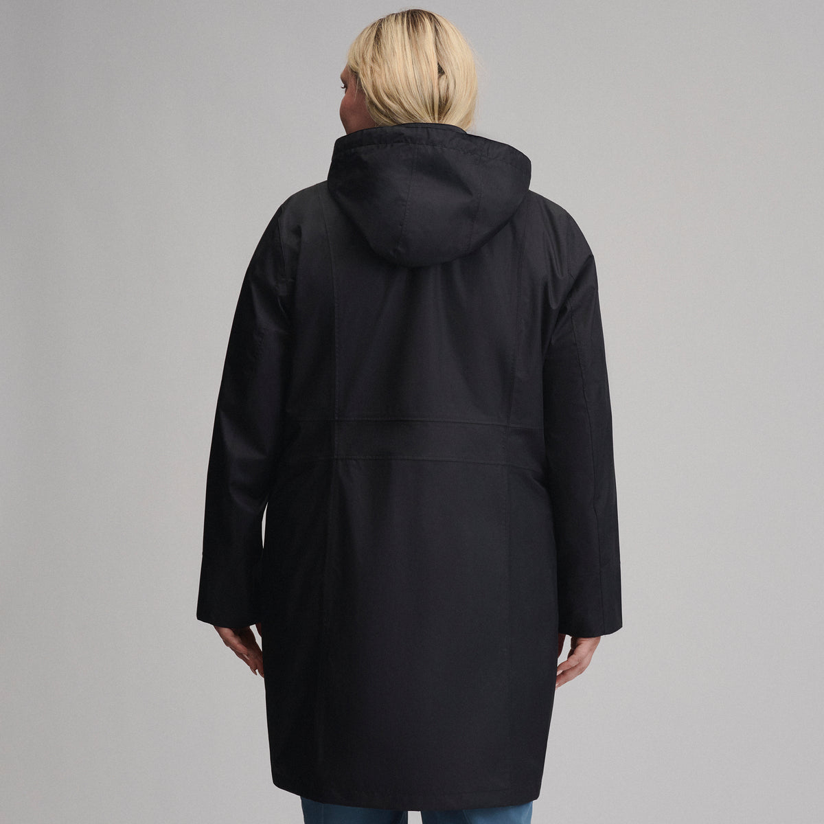 Women's Girl on the Go® Waterproof Trench Coat-Black-2