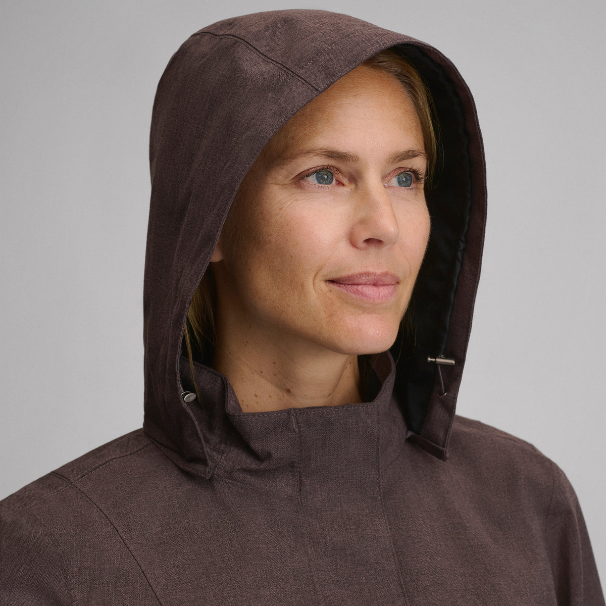 Women's Girl on the Go® Waterproof Trench Coat-Aubergine-3