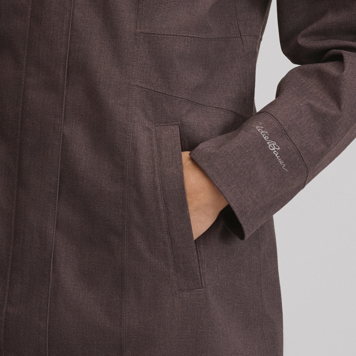 Women's Girl on the Go® Waterproof Trench Coat-Aubergine-4