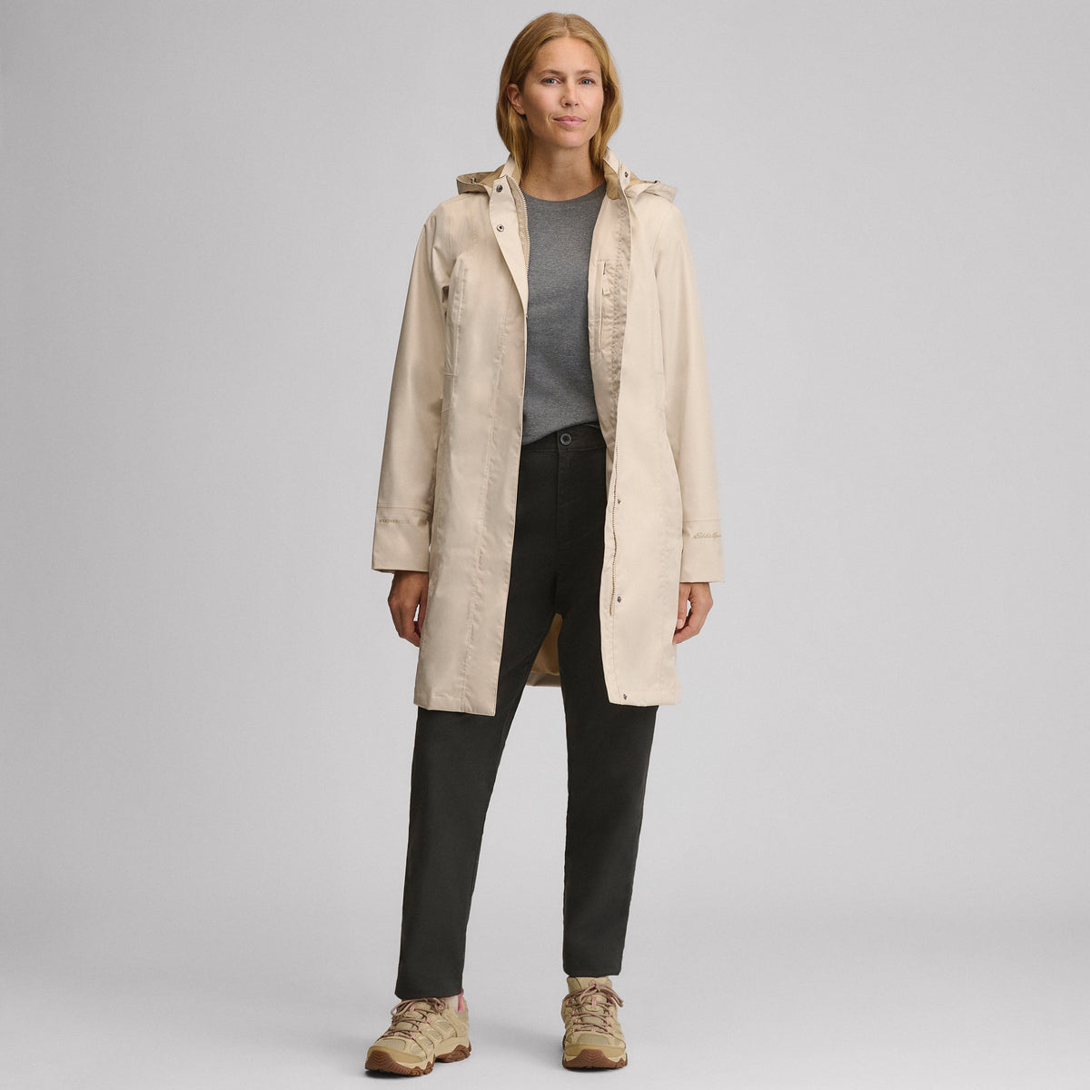 Women's Girl on the Go® Waterproof Trench Coat-Jute-10