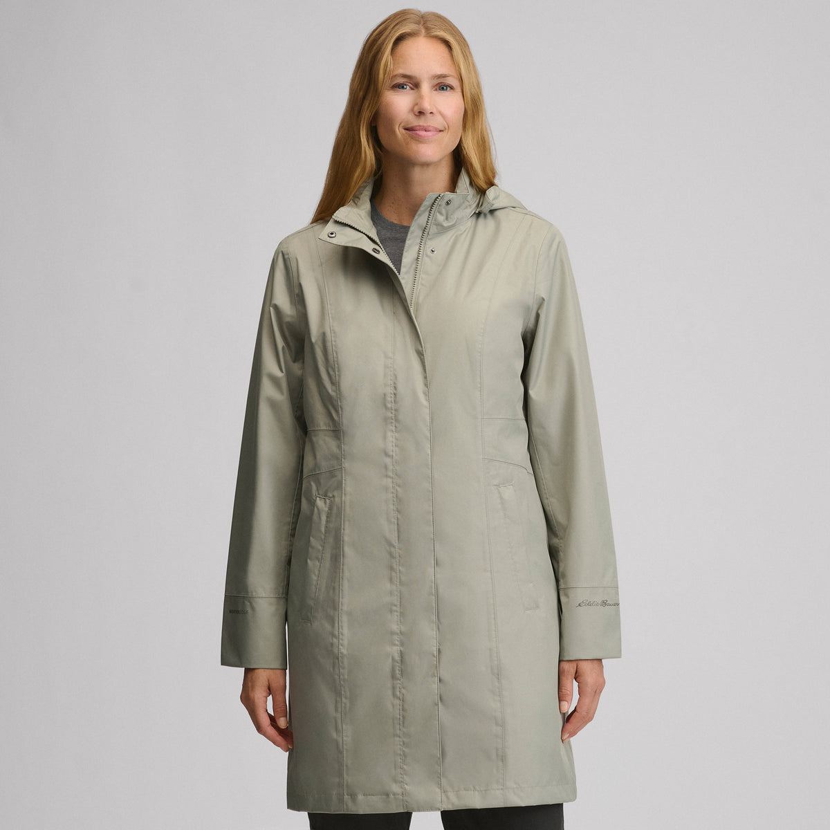 Women's Girl on the Go® Waterproof Trench Coat-Sage-11