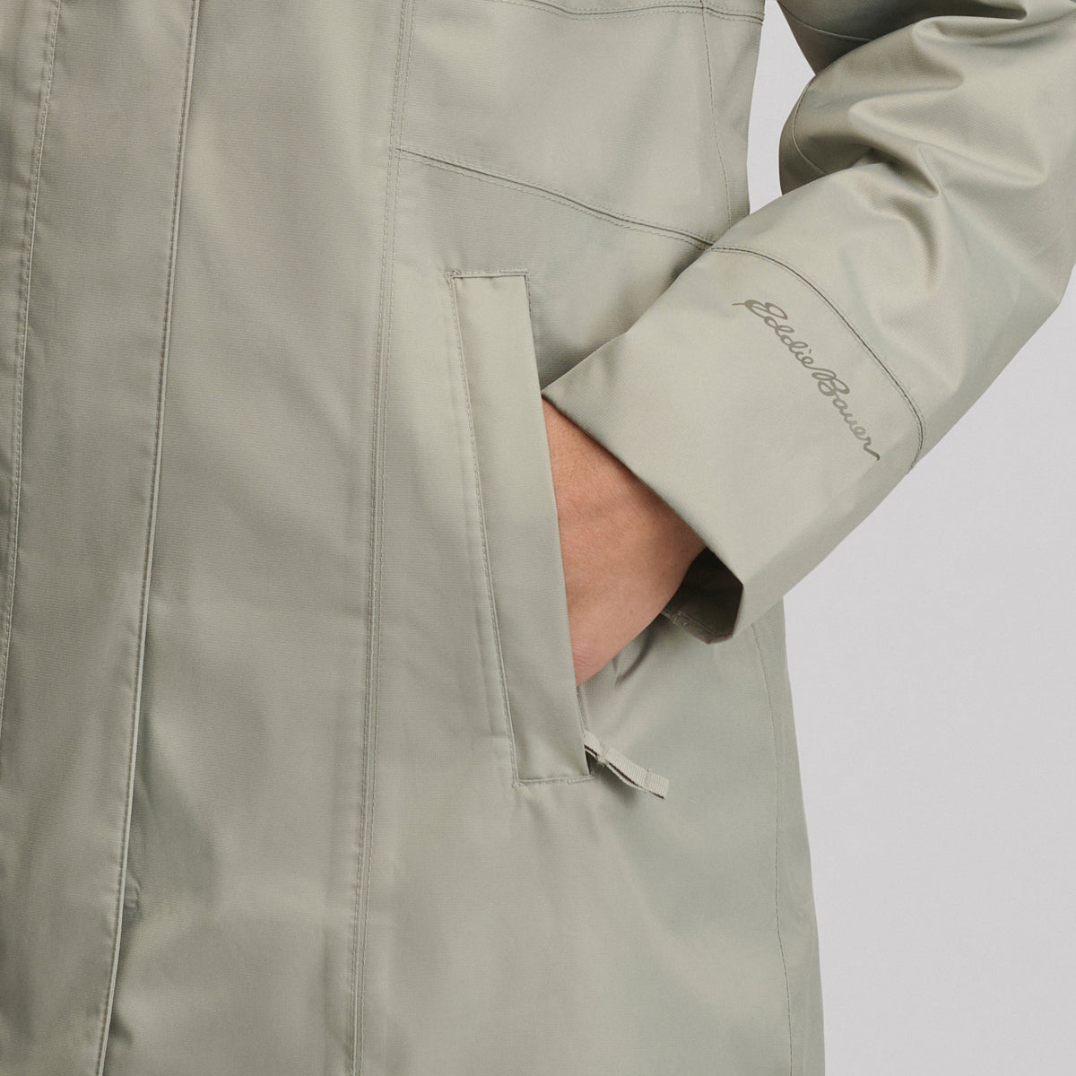 Women's Girl on the Go® Waterproof Trench Coat-Sage-13