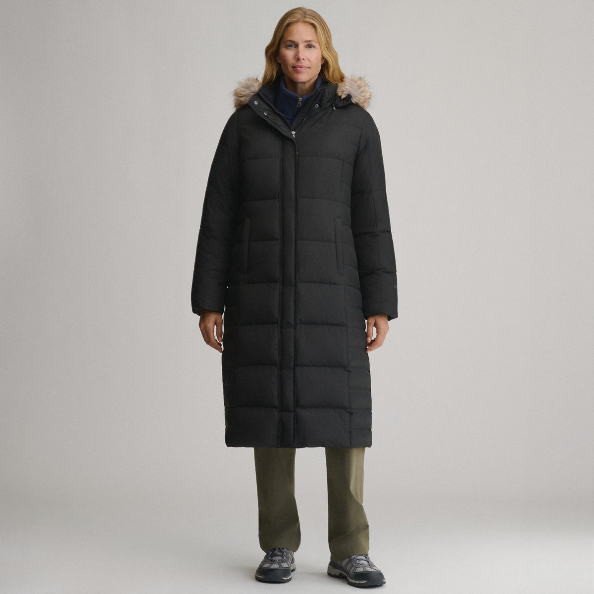 Women's Lodge Down Duffle Jacket-Black-6