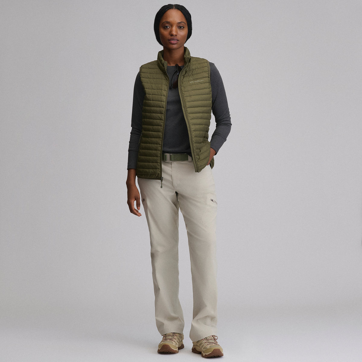 Microlight Down Vest-Dark Fatigue-12