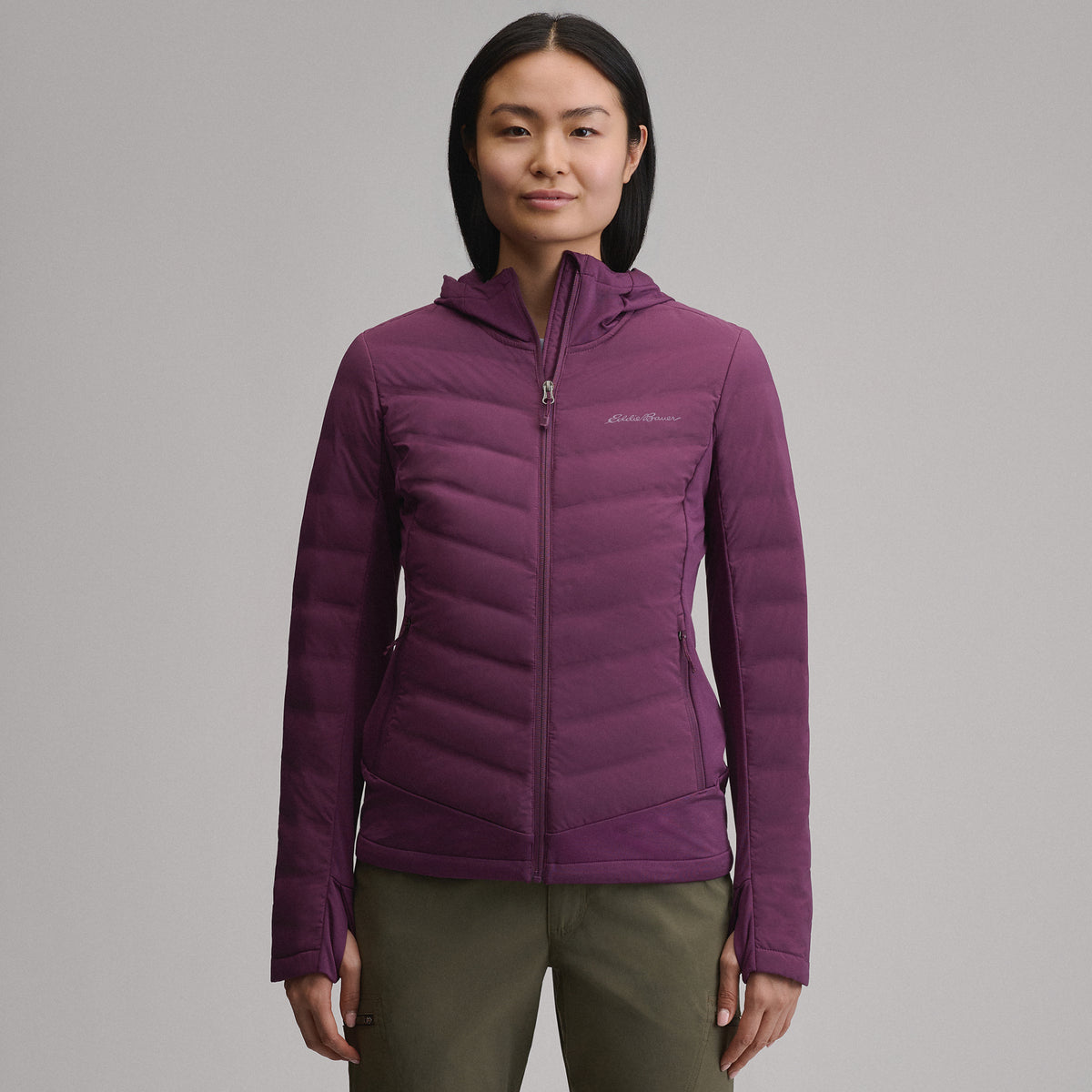 Women's Motionloft Hybrid Down Jacket-Rosewood-12