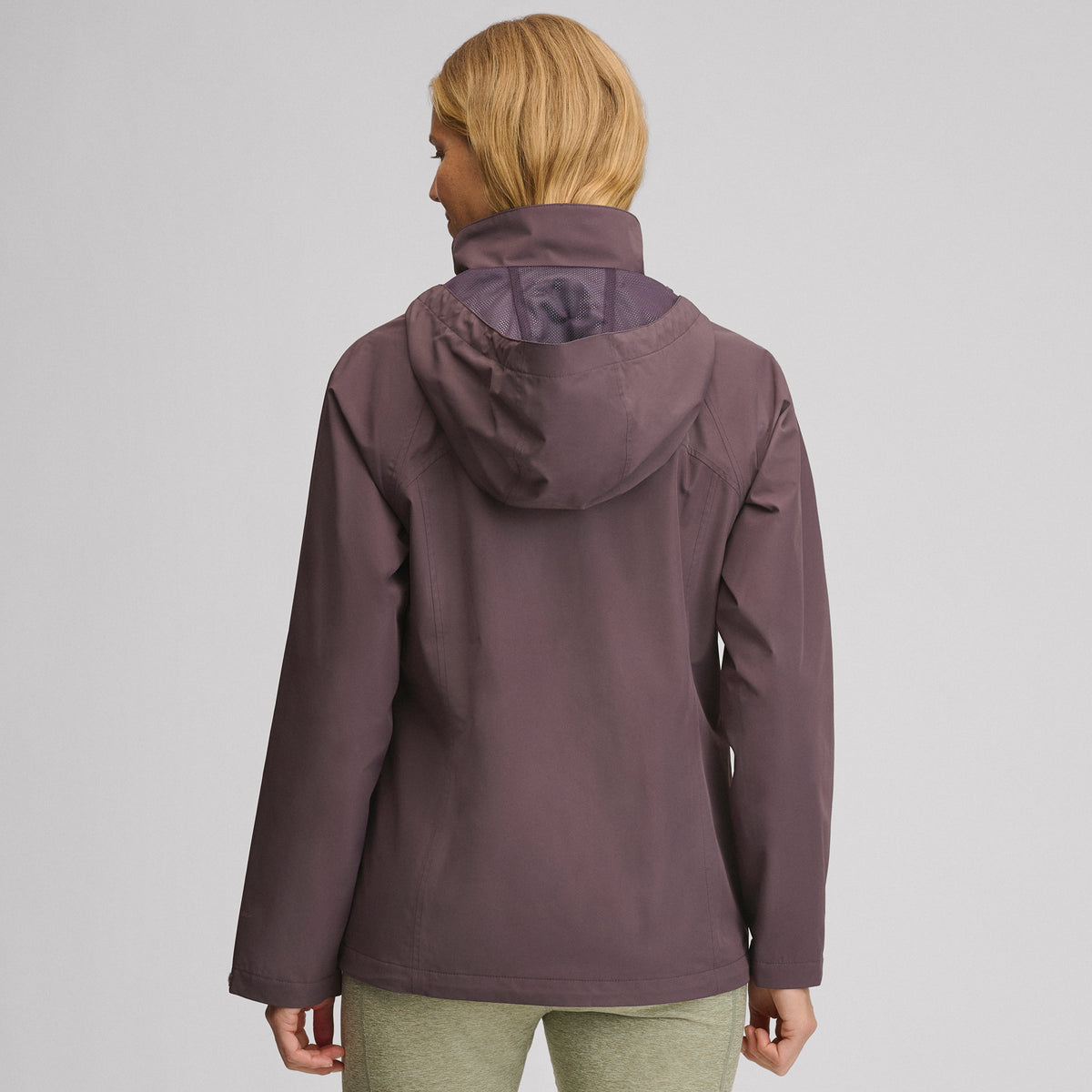 Women's Rainfoil® Waterproof Packable Hooded Rain Jacket-Aubergine-2