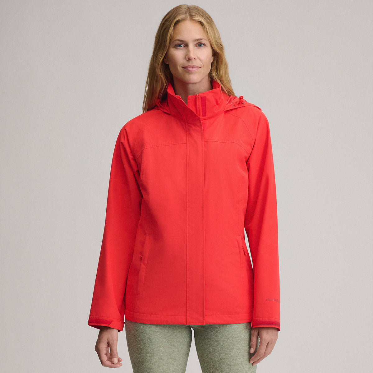 Women's Rainfoil® Waterproof Packable Hooded Rain Jacket-Cayenne-1