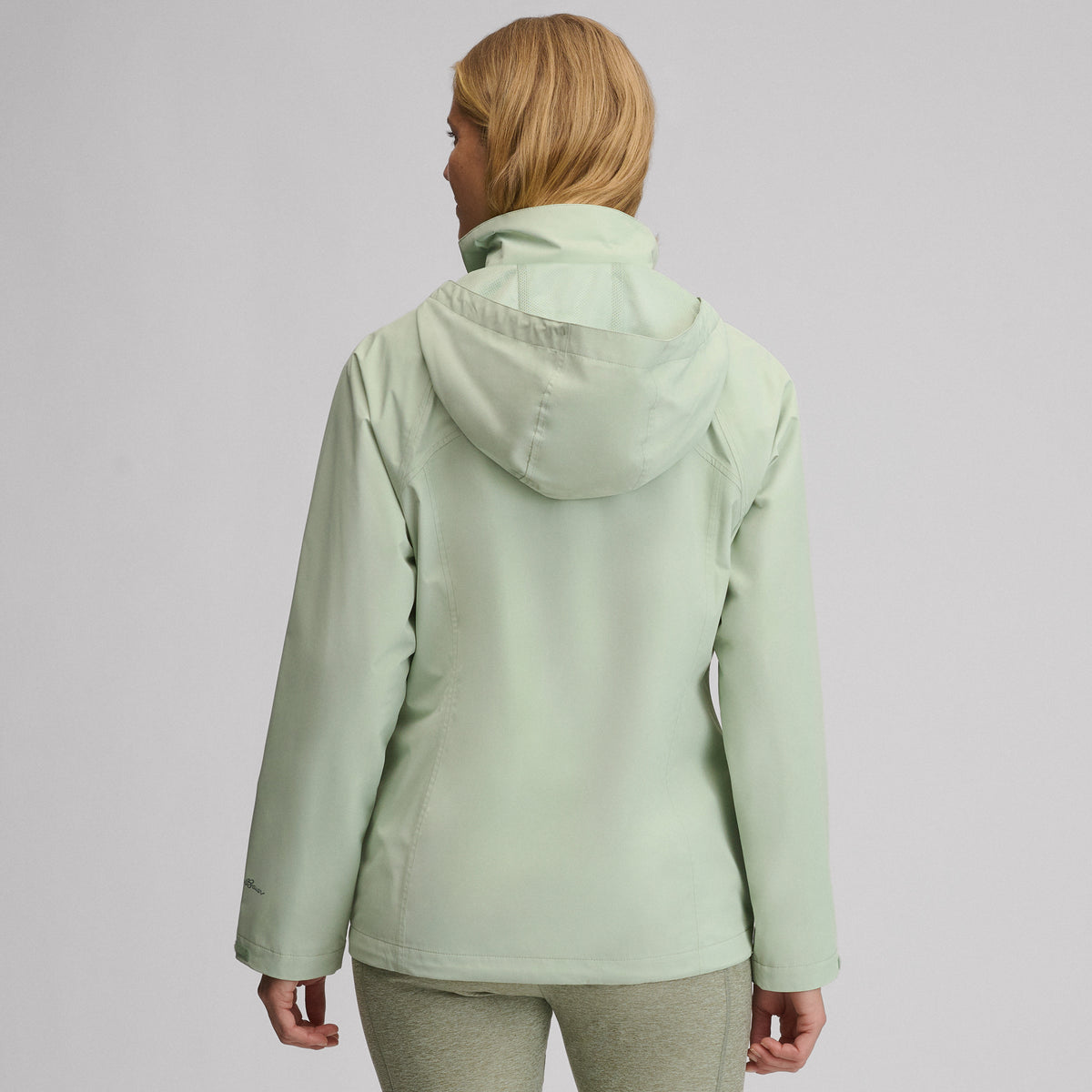 Women's Rainfoil® Waterproof Packable Hooded Rain Jacket-Limestone-7