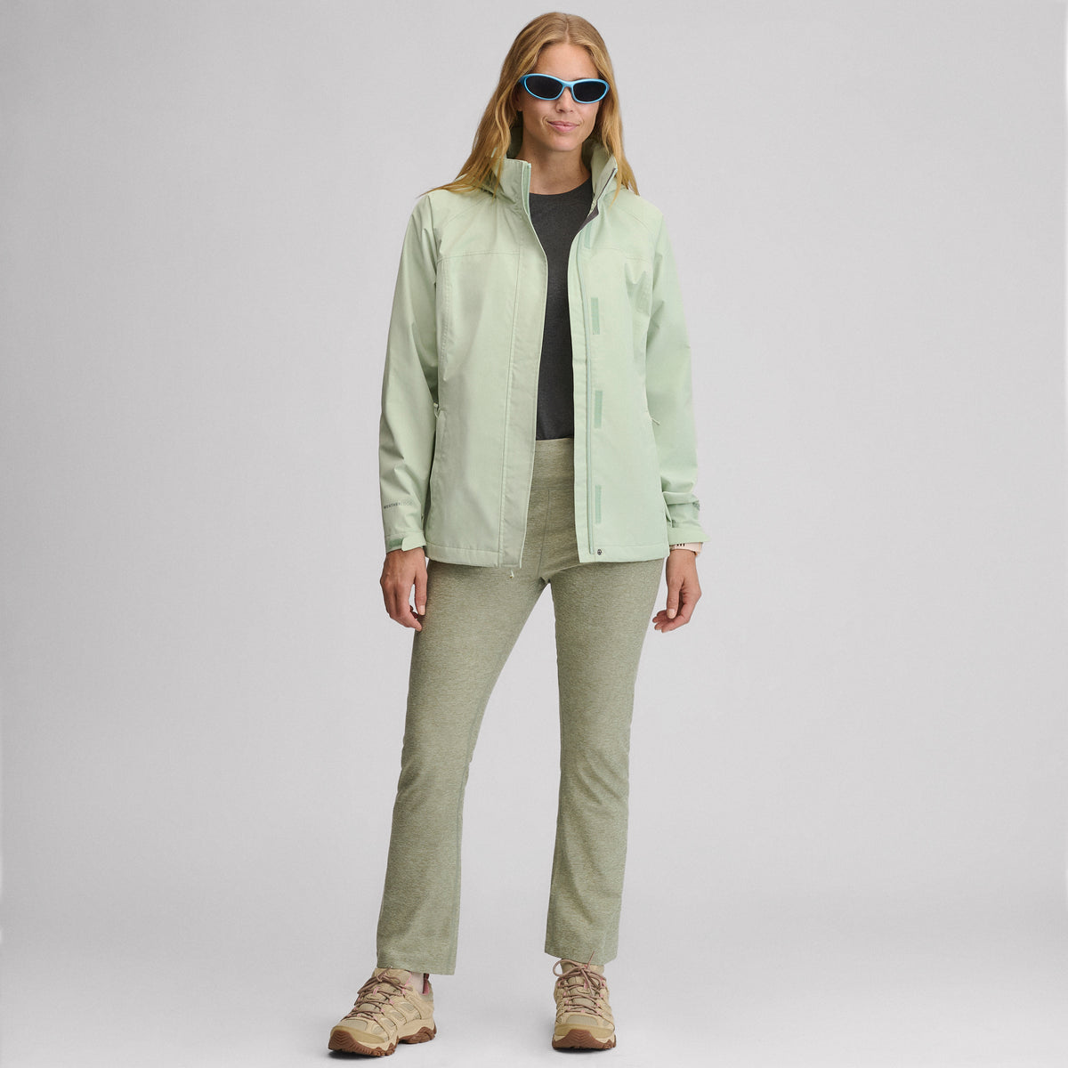 Women's Rainfoil® Waterproof Packable Hooded Rain Jacket-Limestone-10